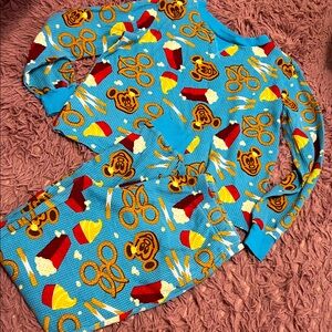 Disney Parks snacks thermal pajama set